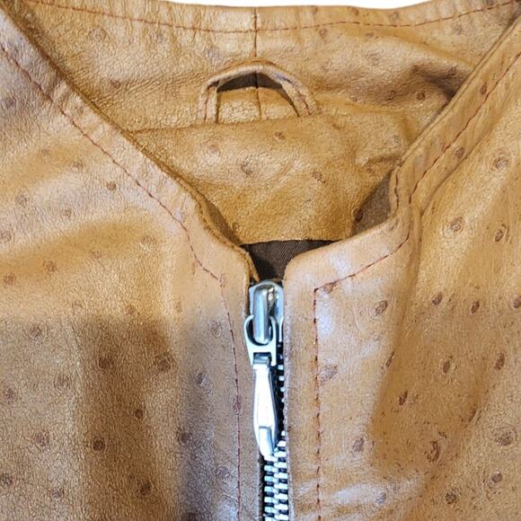 Advantage Leatherwear London Tan / Cognac Fully Lined Blazer Bomber Coat 14 / 10 - Picture 5 of 8